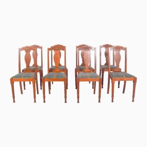Danish Rustic Oak Chairs, 1950s, Set of 8