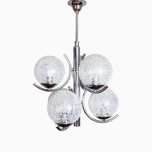 Lustre en Métal et Verre par Kaiser-Leuchten pour Hustadt Leuchten, 1970