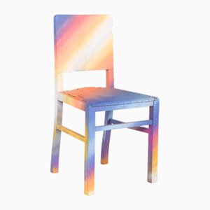 Portuguese Painted Chair by Francisco Camilo, 1950s