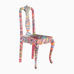 Portuguese Painted Chair by Francisco Camilo, 1950s
