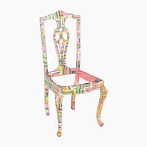 Portuguese Painted Chair by Francisco Camilo, 1950s