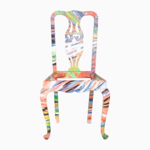 Portuguese Urban Art Turned Chair by Francisco Camilo, 1950s