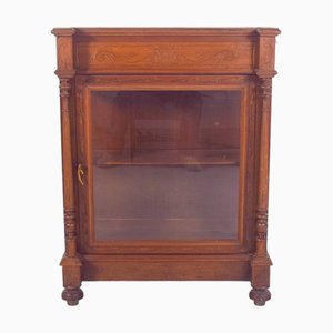 English Front Display Cabinet in Wood, 1890s