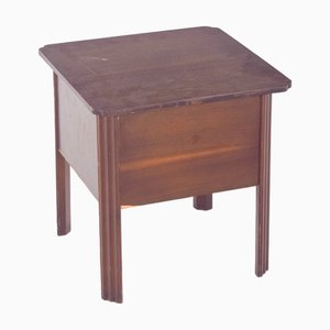 Mesa de costura inglesa de madera, década de 1890