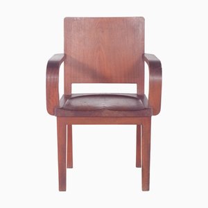 Portuguese Mahogany Desk Armchair, 1920s