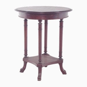 Table Basse Ronde en Bois, Angleterre, 1890s