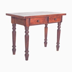 Mesa de comedor de cocina portuguesa rústica de pino, 1950