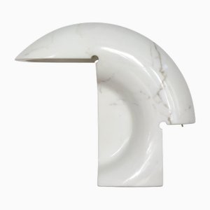 Biagio Table Lamp in White Carrara Marble by Tobia Scarpa for Flos, Italy, 1960s