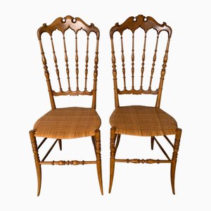 Set of Vintage Italian Chiavari Chairs, 1950s