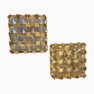 Mid-Century Modern Italian Square Wall Sconces, 1970s, Set of 2