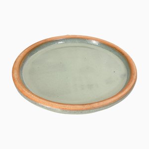 Heavy Glazed Pottery Dish, 1970s
