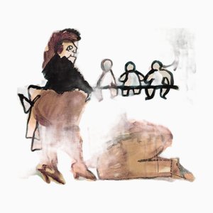 Mino Maccari, El domador de hombres, Dibujo sobre papel, 1958 ca.