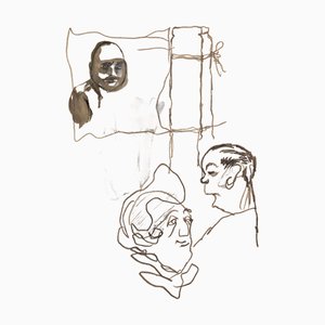 Mino Maccari, Sketch, Drawing on Paper, 1940s