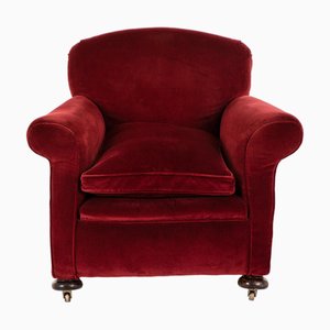 Viktorianischer roter Samtsessel