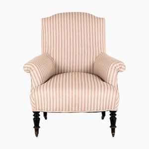 Poltrona in lino a righe rosa, Francia