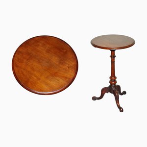 Antique Victorian Tripod Side Table with Cabriole Legs