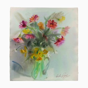 Carlo Ravagnan, Still Life, Watercolor, 1960s