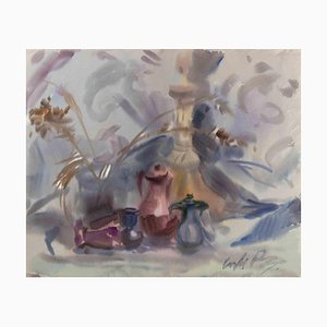 Carlo Ravagnan, Still Life, Watercolor, 1970s