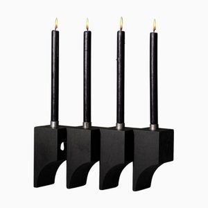 Acer R4 Candleholder in Black European Oak by Mokko Amsterdam