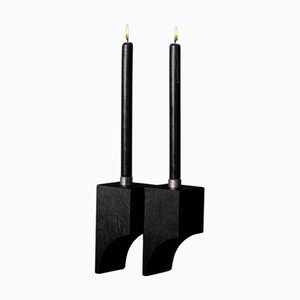 Acer R2 Candleholder in Black European Oak by Mokko Amsterdam
