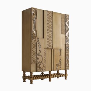 Nature Hand Carved Wooden Wardrobe by Lola Glamour