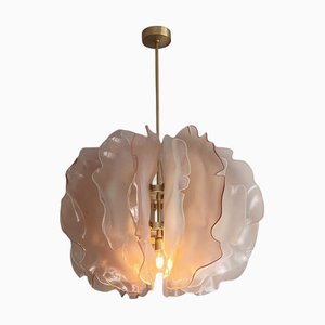 Lustre Bloom avec Pétales en Verre Rose Clair par Marie Jeunet