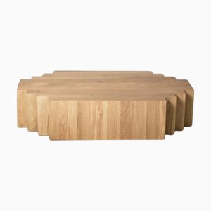 Brut 135 Coffee Table in Matte Varnished European Oak by Mokko Amsterdam