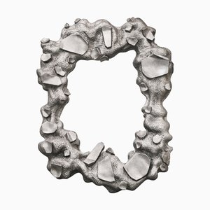 Molten Wall Mirror in Sand-Cast Aluminum by Jacob Egeberg