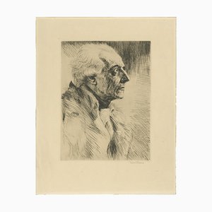 Karl Bauer, Büstenporträt Friedrichs des Großen, 1940er, Radierung auf Papier