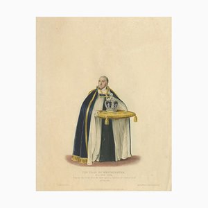 Sir George Naylor, Dean of Westminster Bringing the Crown Krönung von George IV, 1824, Gravur auf Papier