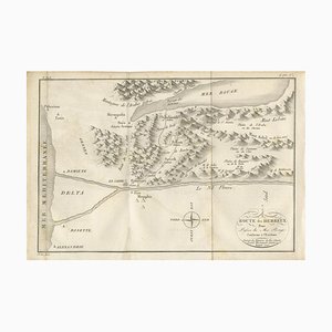 Antique Map of the Route of the Hebrews in Egypt to the Red Sea, 1720