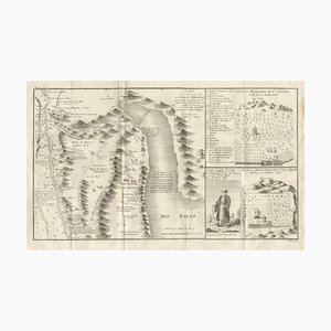 Antique Map of the Red Sea & Basse Thebaide with Monastery Plans, Egypt, 1777