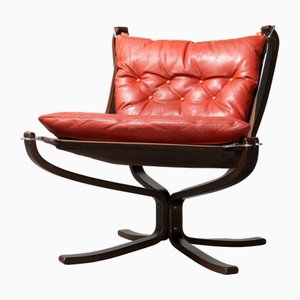 Skandinavischer Vintage Falcon Sessel mit niedriger Rückenlehne von Sigurd Ressel für Vatne Møbler, 1970er