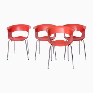 Italian Stackable Dining Chairs, 2000s, Set of 4