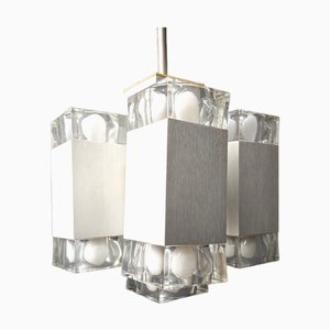 Vintage Italian Cubic Chandelier attributed to Gaetano Sciolari, 1970s