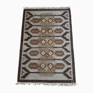 Scandinavian Hand Woven Rolakan Rug by Ingegerd Silow, 1970s