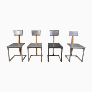 Industrielle Vintage Stühle, 1970er, 4er Set