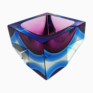 Vintage Square Ashtray by Flavio Poli for Seguso, 1960s