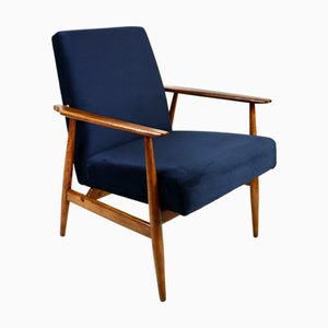Vintage Blue Fox Easy Chair, 1970s