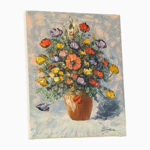 Bert Brand, Bouquet of Flowers, 1990s, Oil on Canvas
