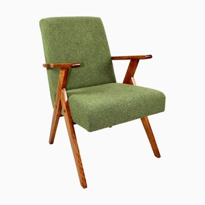 Sessel in Boucle Grün von Mieczyslaw Puchała, 1970er