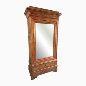 Antique French Louis Philippe Wardrobe in Elm and Oak, 1800s