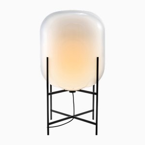Oda Medium in White and Black Floor Lamp by Sebastian Herkner for Pulpo