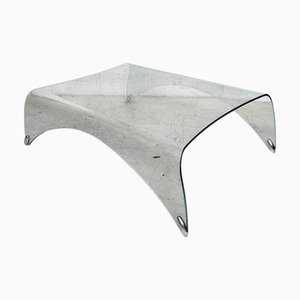 Genio Curved Glass Coffee Table by Massimo Iosa Ghini for Fiam, 2000s