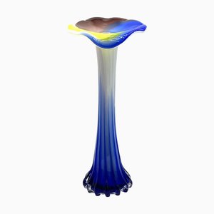 Italian Jack-in-the-Pulpit Glass Vase, 1960s