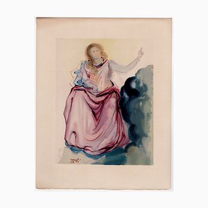 Salvador Dali, Beatrice Resolves Dante's Doubts, 1964, Original Woodcut