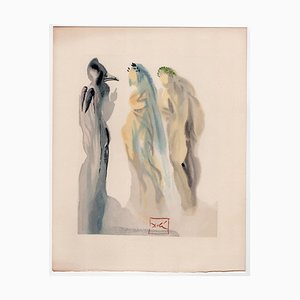 Salvador Dali, The Troubadour Bishop, 1964, Original Woodcut