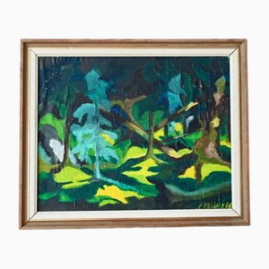 S. Oliver, Paysage, Peinture, Suède, 1964