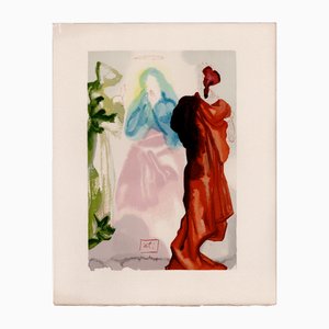 Salvador Dali, Prayer of Saint Bernard to the Virgin, 1964, Original Woodcut