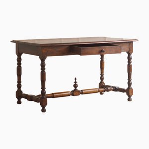 Antiker Schreib- und Esstisch mit gedrechseltem Gestell, 1890er